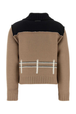 Camel wool cardigan MOSCHINO (262D05805402)
