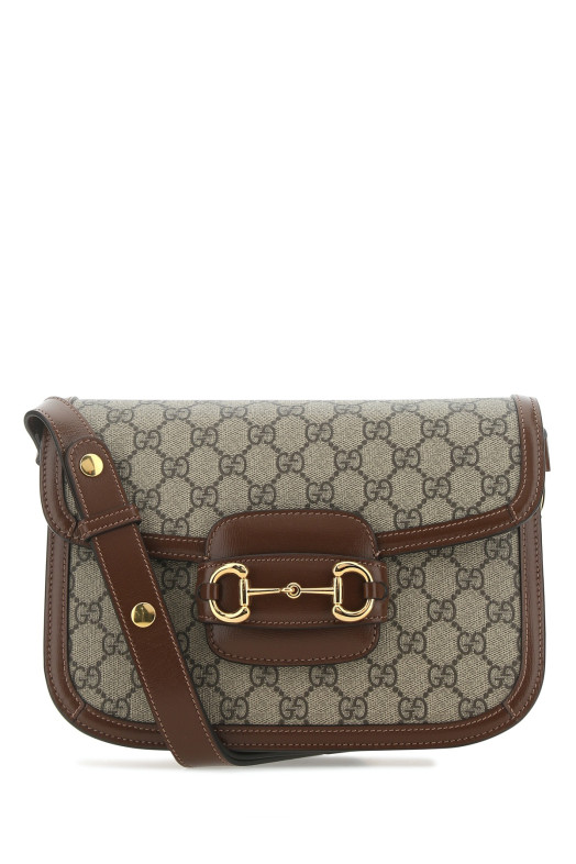 Сумка через плечо GUCCI Horsebit 1955 из ткани и кожи серии GG Supreme (60220492TCG)