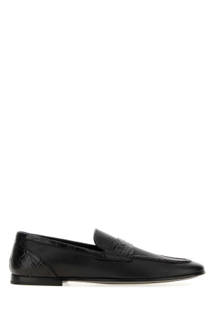 Black leather loafers DOLCE & GABBANA (A50698A2J75)