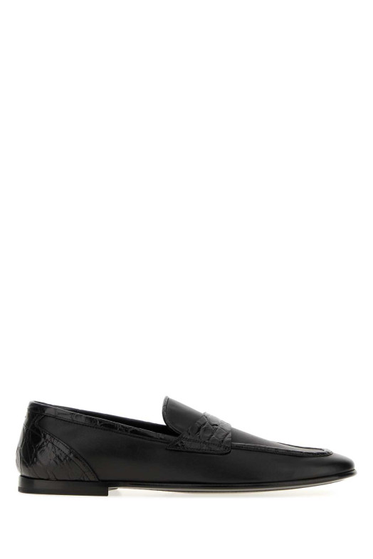 Black leather loafers DOLCE & GABBANA (A50698A2J75)
