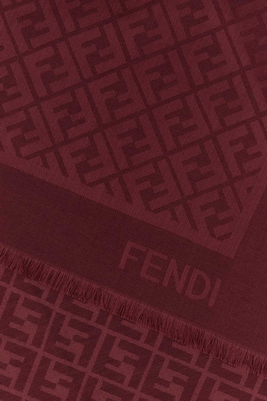 Шарф FENDI з шовкової суміші бордового кольору (FXT069AJW7)