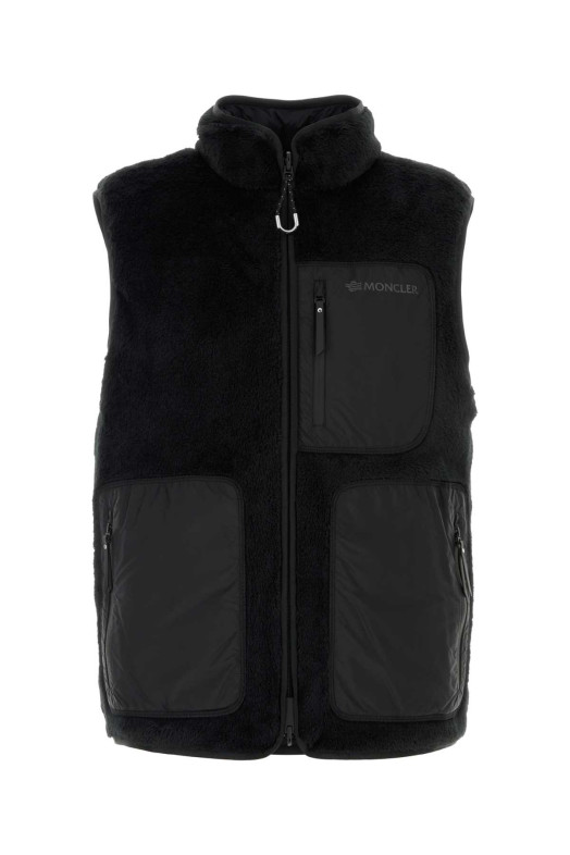 Black eco fur reversible down jacket Black MONCLER (L20918G00007899ML)