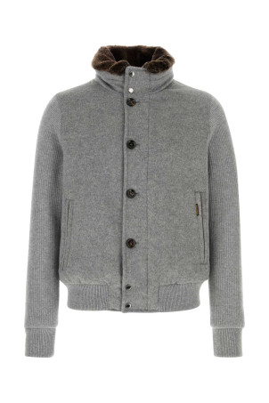 Grey wool blend Levion down jacket Gray MOORER (LEVIONLE)