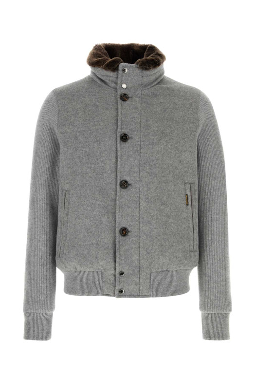 Grey wool blend Levion down jacket Gray MOORER (LEVIONLE)