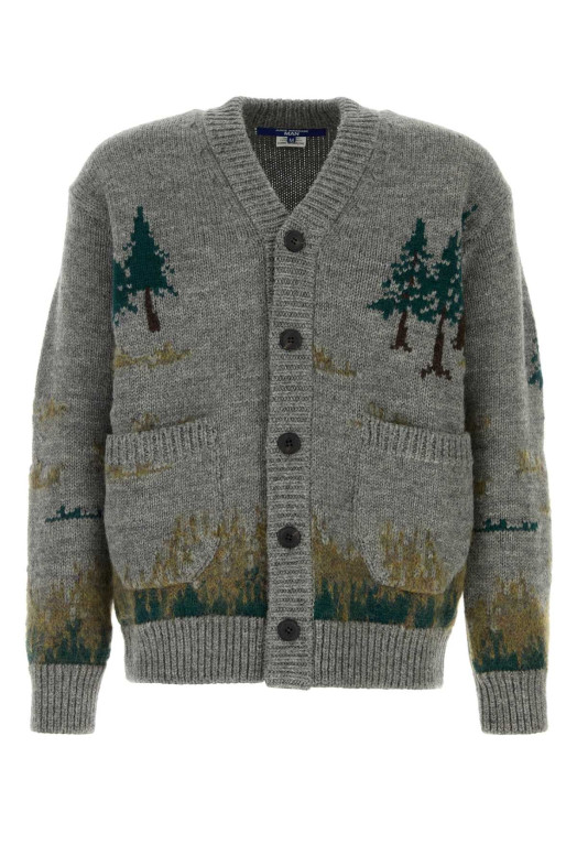 Embroidered wool blend cardigan JUNYA WATANABE (WRN006W26)