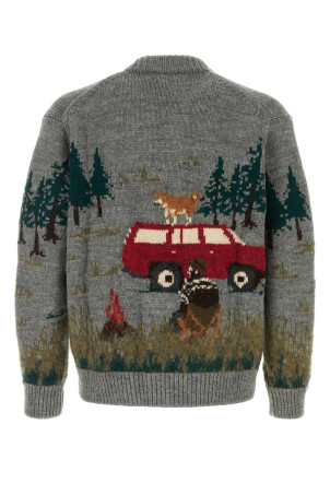 Embroidered wool blend cardigan JUNYA WATANABE (WRN006W26)