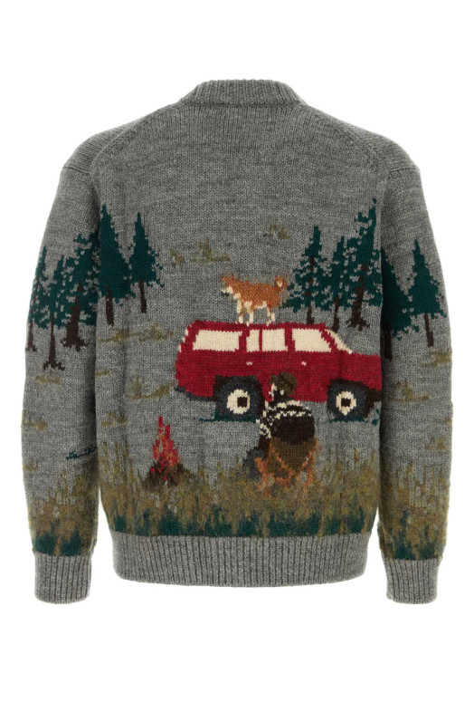Embroidered wool blend cardigan JUNYA WATANABE (WRN006W26)