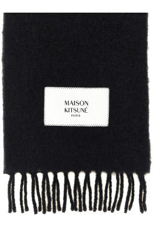 Шарф з логотипом, чорний MAISON KITSUNE LM06206WA0022P199