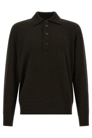 Поло из шерсти и кашемира, коричневого цвета ZEGNA UIB60A4132M99