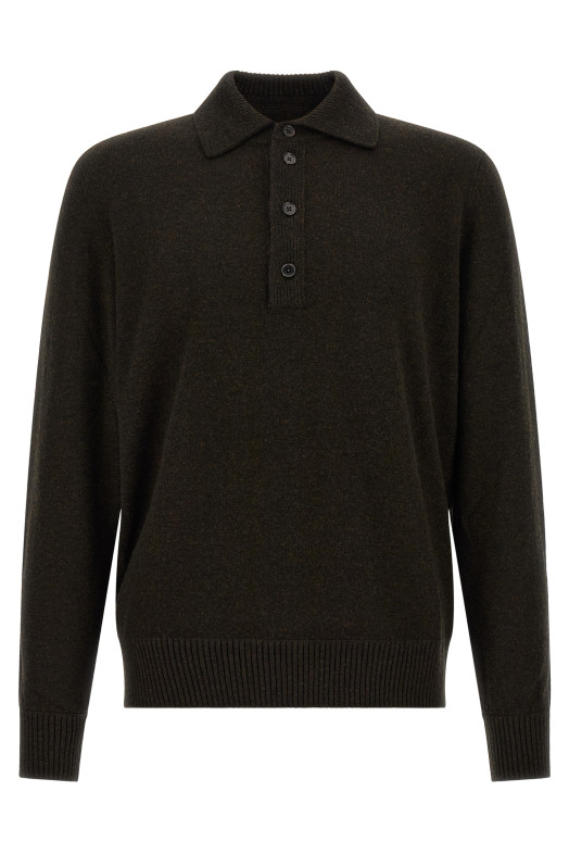 Поло из шерсти и кашемира, коричневого цвета ZEGNA UIB60A4132M99