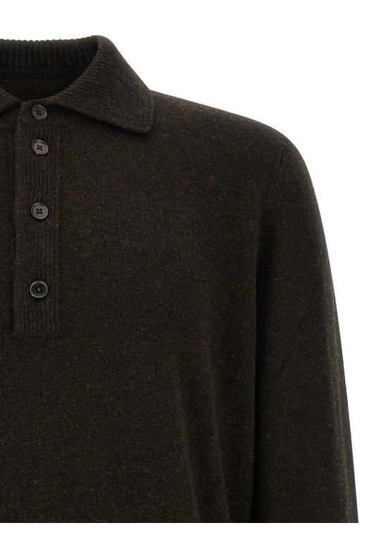 Поло из шерсти и кашемира, коричневого цвета ZEGNA UIB60A4132M99