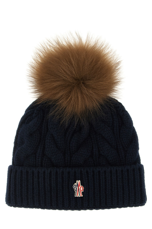 Шерстяна та кашемірова шапка синього кольору MONCLER GRENOBLE L20983B00014A0069742