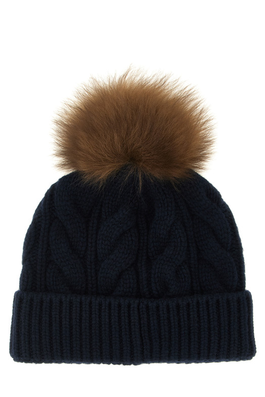 Шерстяна та кашемірова шапка синього кольору MONCLER GRENOBLE L20983B00014A0069742