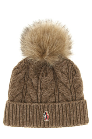 Шерстяна та кашемірова шапка коричневого кольору MONCLER GRENOBLE L20983B00014A0069260