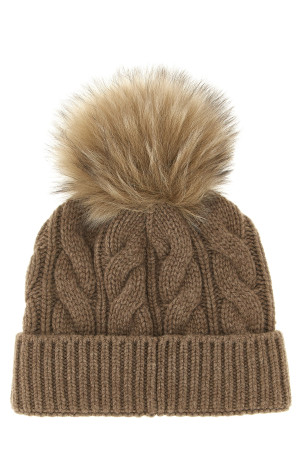 Шерстяна та кашемірова шапка коричневого кольору MONCLER GRENOBLE L20983B00014A0069260