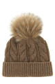 Шерстяна та кашемірова шапка коричневого кольору MONCLER GRENOBLE L20983B00014A0069260