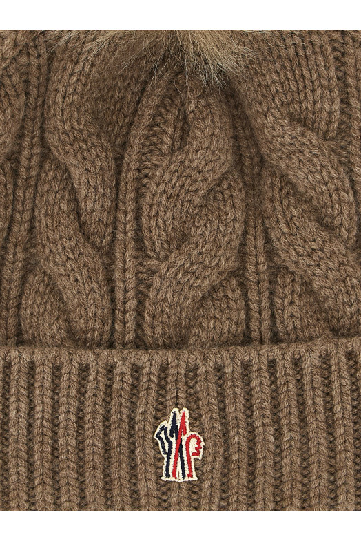 Шерстяна та кашемірова шапка коричневого кольору MONCLER GRENOBLE L20983B00014A0069260