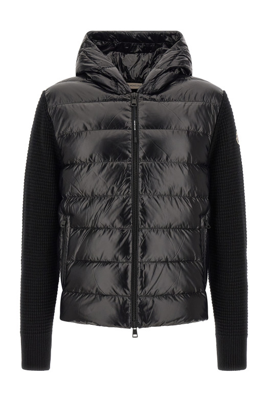 Кардиган з вставками спереду, чорний MONCLER L20919B00059M4281999