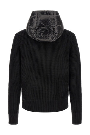 Кардиган з вставками спереду, чорний MONCLER L20919B00059M4281999