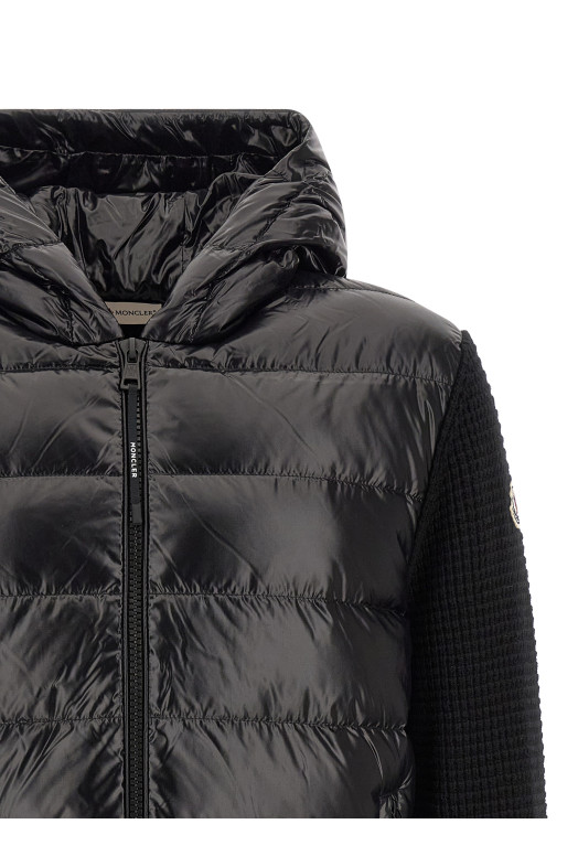 Кардиган з вставками спереду, чорний MONCLER L20919B00059M4281999