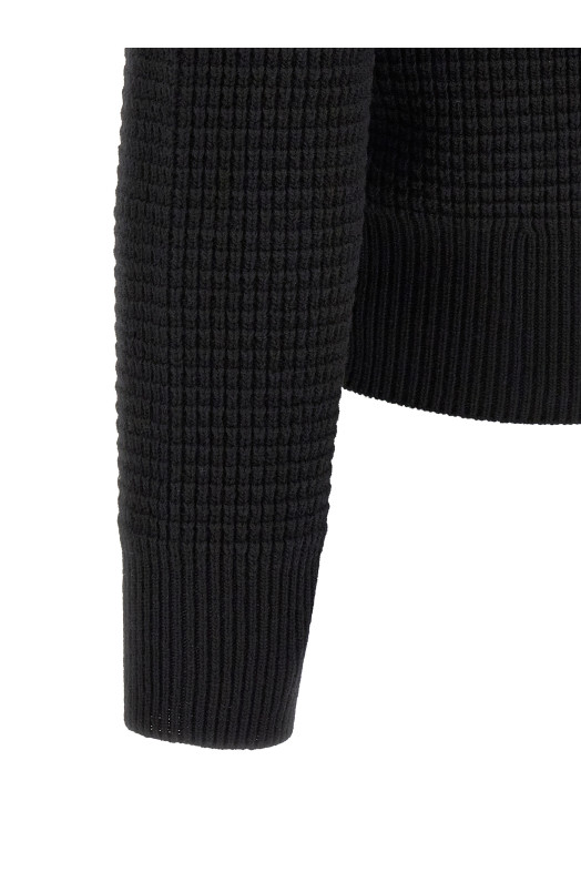 Кардиган з вставками спереду, чорний MONCLER L20919B00059M4281999