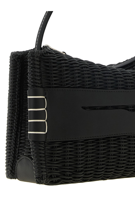 'Loafer' medium handbag Black