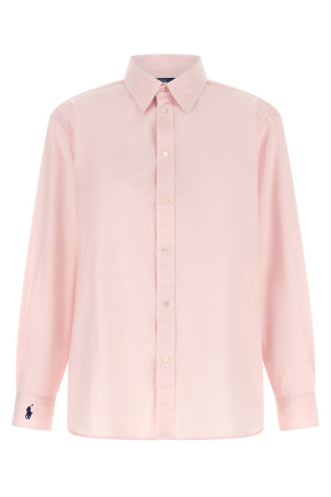 Хлопковая рубашка розового цвета POLO RALPH LAUREN 211968220003