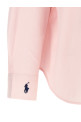 Хлопковая рубашка розового цвета POLO RALPH LAUREN 211968220003