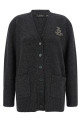 Fur insert cardigan Gray