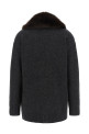 Fur insert cardigan Gray