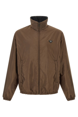 'Re-Nylon' reversible jacket Brown