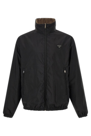 'Re-Nylon' reversible jacket Brown