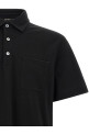 Хлопковая рубашка-поло, чёрная ZEGNA UI392A4I752K09