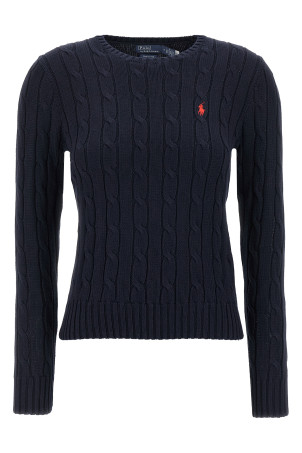 Braided cotton sweater Blue