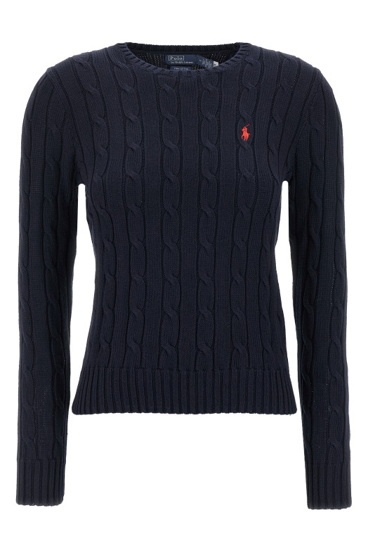 Braided cotton sweater Blue