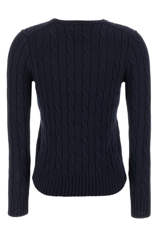 Braided cotton sweater Blue