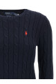 Braided cotton sweater Blue