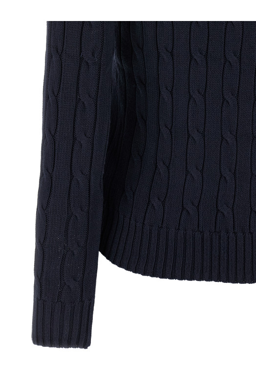 Braided cotton sweater Blue