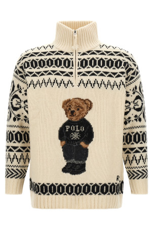 'Ski Polo Bear' sweater Black-grey