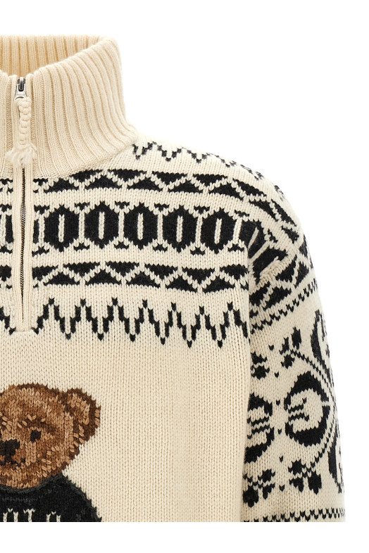 'Ski Polo Bear' sweater Black-grey