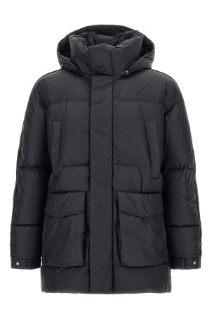 Detachable hood down jacket Black