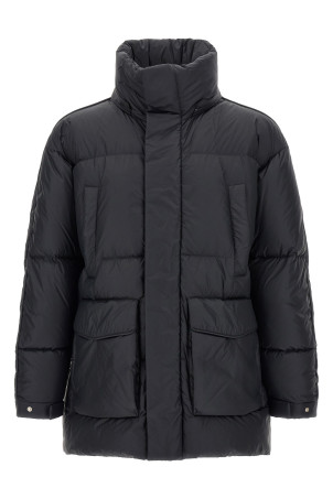 Detachable hood down jacket Black