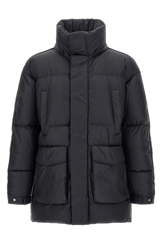 Detachable hood down jacket Black