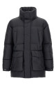 Detachable hood down jacket Black
