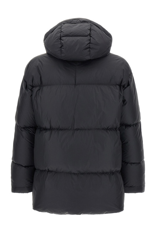 Detachable hood down jacket Black