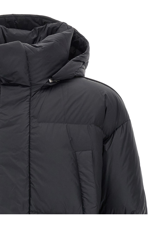 Detachable hood down jacket Black