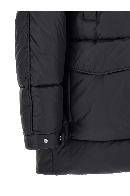 Detachable hood down jacket Black