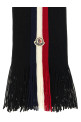 Триколірний вовняний шарф, чорний MONCLER L20913C00026A9575999