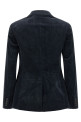 Metal wire embroidery blazer Blue