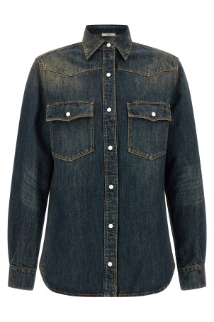 'Western' Denim Shirt Blue